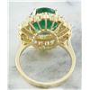 Image 4 : 5.93 CTW Emerald 14K Yellow Gold Diamond Ring