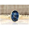 Image 1 : 0.70 CTW Natural Sapphire And Diamond Ring In 18K Yellow Gold