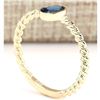 Image 3 : 0.70 CTW Natural Sapphire And Diamond Ring In 18K Yellow Gold