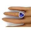 Image 5 : 6.90 CTW Natural Tanzanite 14K Solid White Gold Diamond Ring
