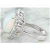 Image 6 : 5.85 CTW Opal 14K White Gold Diamond Ring