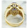 Image 3 : 8.47 CTW Tanzanite, Emerald 14K Yellow Gold Diamond Ring