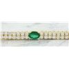 Image 3 : 7.32 CTW Emerald 14K Yellow Gold Diamond Bracelet