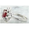 Image 3 : 3.50 CTW Ruby 18K White Gold Diamond Ring