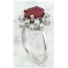 Image 5 : 3.50 CTW Ruby 18K White Gold Diamond Ring