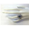 Image 4 : 6.96 CTW Natural Sapphire Diamond Ring 18K Solid White Gold