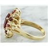 Image 6 : 4.25 CTW Ruby 14K Yellow Gold Diamond Ring