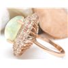 Image 3 : 7.70 CTW Natural Opal 14K Solid Rose Gold Diamond Ring