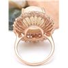Image 4 : 7.70 CTW Natural Opal 14K Solid Rose Gold Diamond Ring