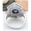 Image 4 : 2.73 CTW Natural Sapphire 18K Solid White Gold Diamond Ring