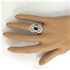 Image 6 : 2.73 CTW Natural Sapphire 18K Solid White Gold Diamond Ring
