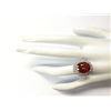 Image 4 : 12.03 CTW Natural Mandarin Garnet And Diamond Ring 14K Solid White Gold