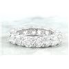 Image 1 : 4.10 CTW Diamond 14K White Gold Eternity Ring Band