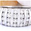 Image 1 : 1.55 CTW Natural Diamond 14K Solid White Gold Ring