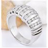 Image 4 : 1.55 CTW Natural Diamond 14K Solid White Gold Ring