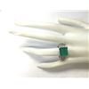 Image 4 : 5.66 CTW Natural Emerald And Diamond Ring 18K Solid White Gold