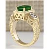 Image 3 : 2.34 CTW Natural Emerald And Diamond Ring In 18K Yellow Gold
