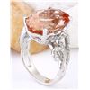 Image 4 : 11.30 CTW Natural Morganite 14K Solid White Gold Diamond Ring