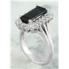 Image 5 : 3.04 CTW Tourmaline 14K White Gold Diamond Ring