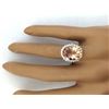 Image 5 : 6.57 CTW Natural Morganite 18K Solid White Gold Diamond Ring