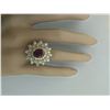 Image 5 : 3.96  CTW Ruby 18K Yellow Gold Diamond Ring