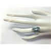 Image 4 : 7.00 CTW Natural Aquamarine And Diamond Ring In 18K Solid White Gold