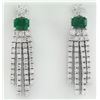 Image 1 : 5.01 CTW Emerald 14K White Gold Diamond Errings