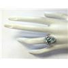 Image 4 : 6.26 CTW Natural Aquamarine And Diamond Ring In 18K Solid White Gold