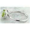 Image 4 : 1.69 CTW Peridot 18K White Gold Diamond Ring