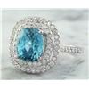 Image 2 : 6.35 CTW Zircon 18K White Gold Diamond Ring
