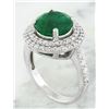 Image 3 : 4.47 CTW Emerald 14K white Gold Diamond Ring