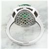 Image 4 : 4.47 CTW Emerald 14K white Gold Diamond Ring