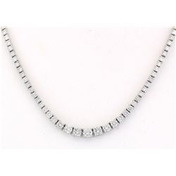 4.00 CTW Natural Diamond Necklace In 18K White Gold