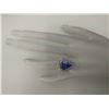 Image 4 : 5.75 CTW Natural Tanzanite And Diamond Ring In 18K White Gold