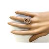 Image 4 : 8.31 CTW Natural Morganite And Diamond Ring In 14k Rose Gold