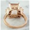Image 3 : 5.30 CTW Morganite 14K Rose Gold Diamond Ring