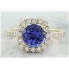 Image 1 : 2.28 CTW Tanzanite 18K Yellow Gold Diamond ring