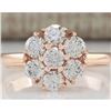 Image 1 : 1.15 CTW Natural Diamond Ring 18K Solid Rose Gold