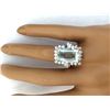 Image 4 : 7.13 CTW Natural Aquamarine 14K Solid White Gold Diamond Ring
