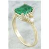 Image 3 : 2.23 CTW Emerald 18K Yellow Gold Diamond Ring