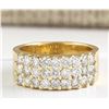 Image 1 : 1.40 CTW Natural Diamond Ring 14k Solid Yellow Gold