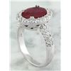 Image 3 : 3.50 CTW Ruby 18K White Gold Diamond Ring