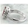 Image 6 : 3.50 CTW Ruby 18K White Gold Diamond Ring