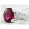Image 2 : 5.75 CTW Rubelite 18K White Gold Diamond Ring