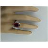 Image 5 : 5.75 CTW Rubelite 18K White Gold Diamond Ring