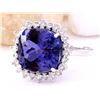 Image 2 : 10.81 CTW Natural Tanzanite 14K Solid White Gold Diamond Ring