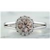 Image 1 : 1.28 CTW Morganite 18K White Gold Diamond Ring