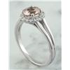 Image 4 : 1.28 CTW Morganite 18K White Gold Diamond Ring