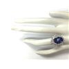 Image 4 : 7.13 CTW Natural Blue Tanzanite And Diamond Ring In 18K White Gold