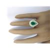 Image 5 : 3.00 CTW Natural Emerald 14K Solid Yellow Gold Diamond Ring